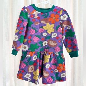 Mini Boden Sweatshirt dress hedgehog 2-3Y